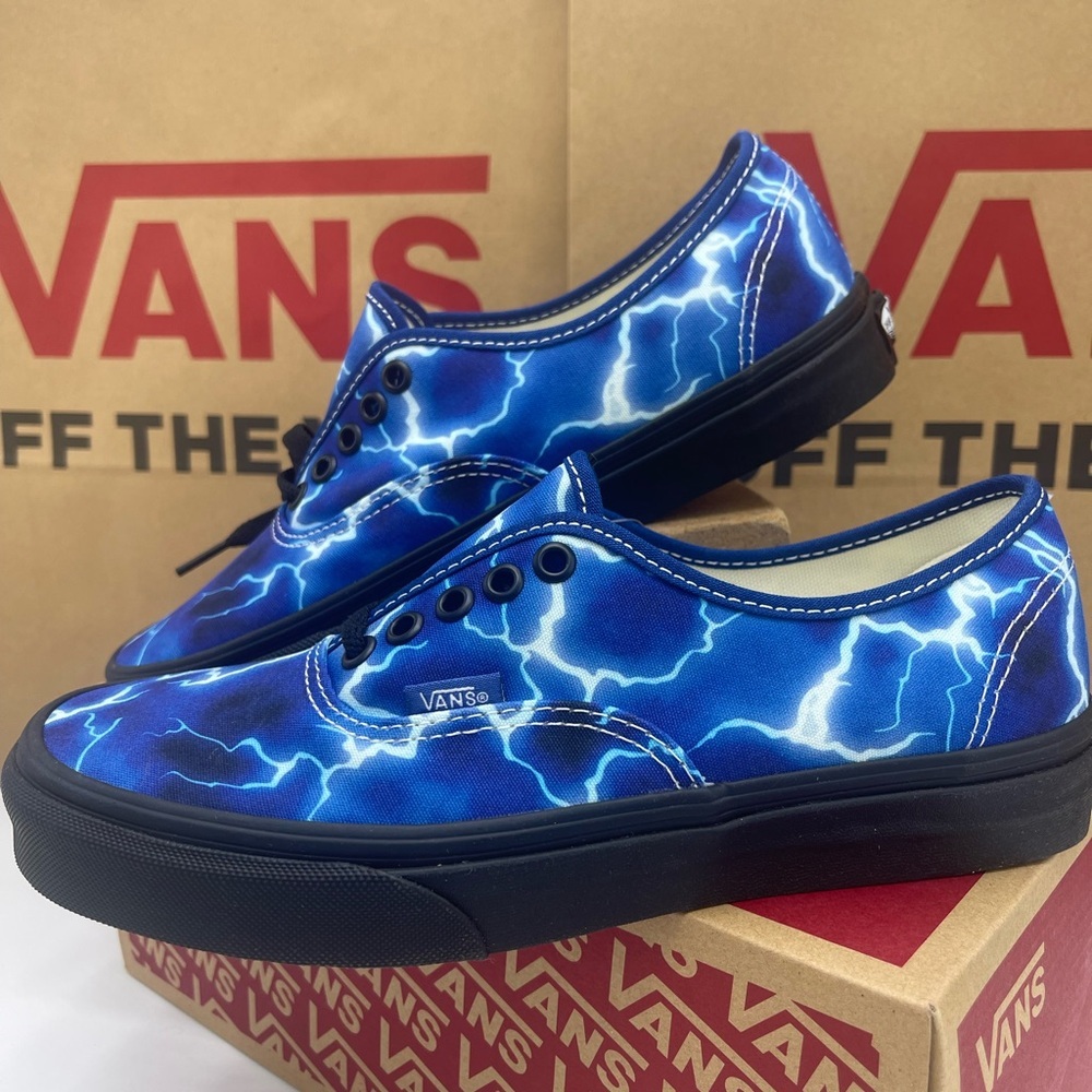 Vans Men’s Authentic (Lightning) Black/Blue Sneakers 
VN0A5H78QFT Electric Blue - Picture 8 of 16